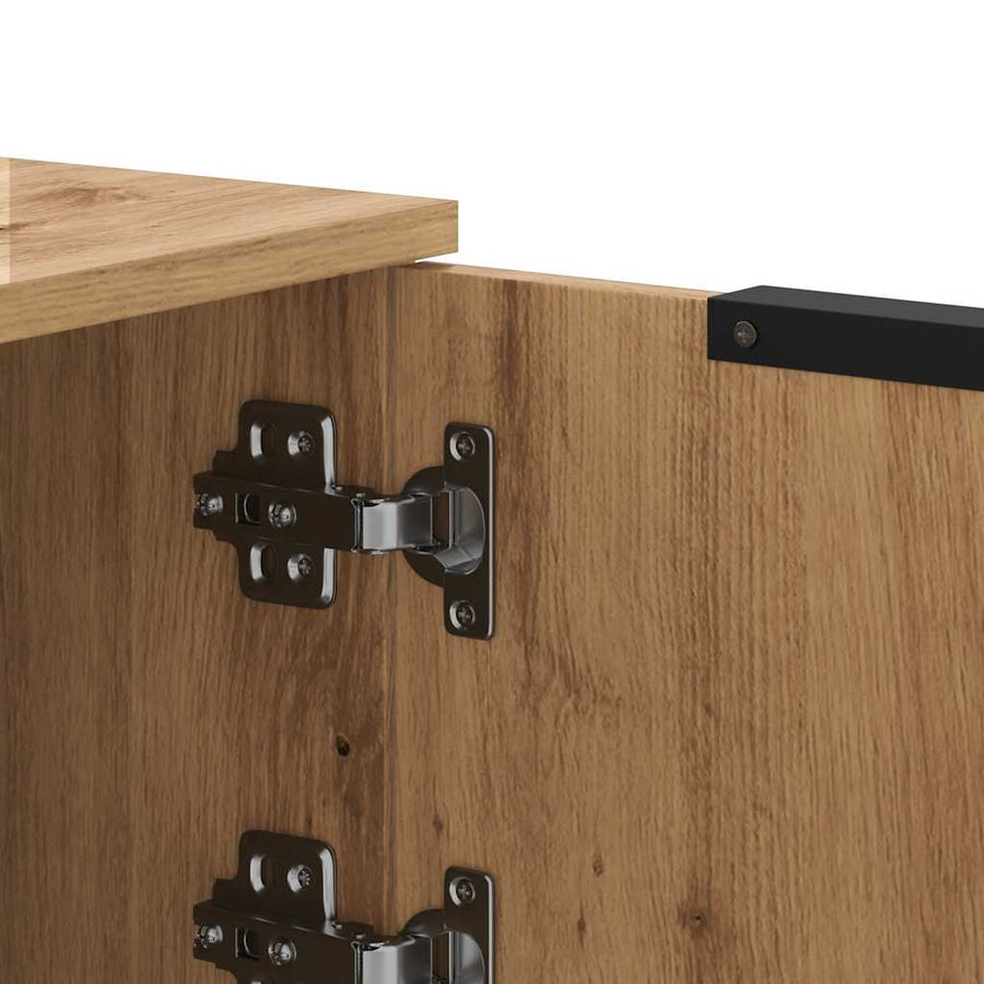 Tv-meubel 102x35x36,5 cm bewerkt hout artisanaal eikenkleur