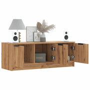 Tv-meubel 102x35x36,5 cm bewerkt hout eikenkleur