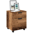 Dossierkast verrijdbaar 45x38x54 cm bewerkt hout