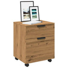 Mobile filing cabinet 45x38x54 cm wood artisan oak finish