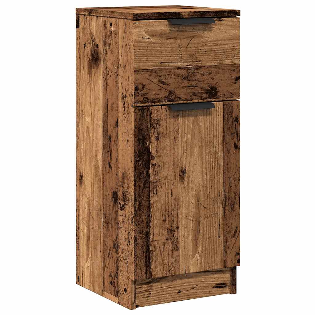 Dressoir 30x30x70 cm bewerkt hout oud houtkleurig