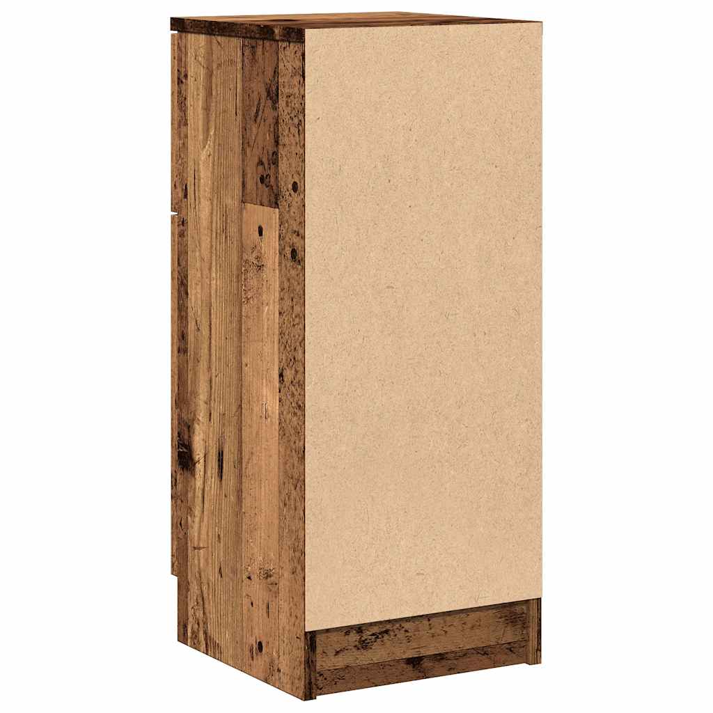 Dressoir 30x30x70 cm bewerkt hout oud houtkleurig