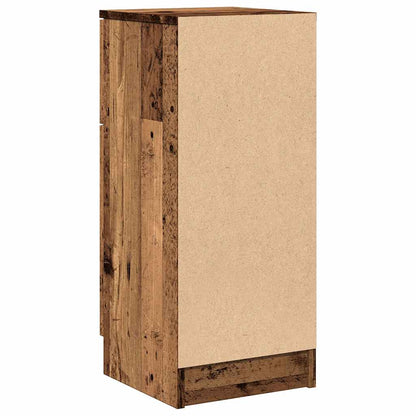 Dressoir 30x30x70 cm bewerkt hout oud houtkleurig