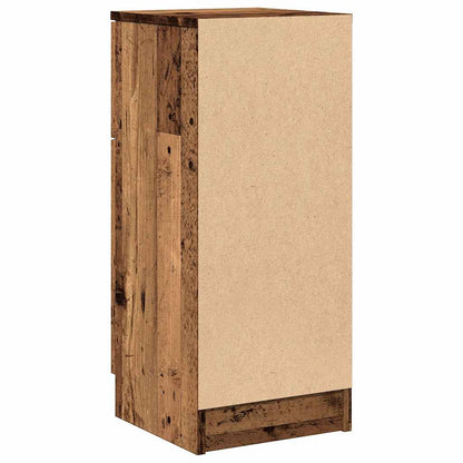 Dressoirs 2 st 30x30x70 cm bewerkt hout oud houtkleurig