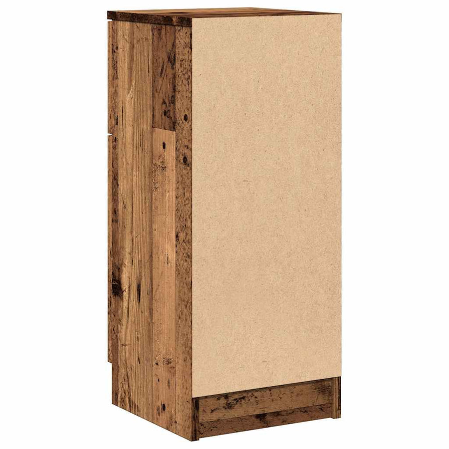 Dressoirs 2 st 30x30x70 cm bewerkt hout oud houtkleurig
