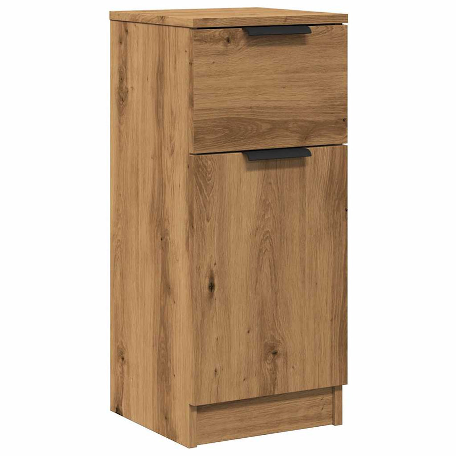 Dressoir 30x30x70 cm bewerkt hout artisanaal eikenkleur