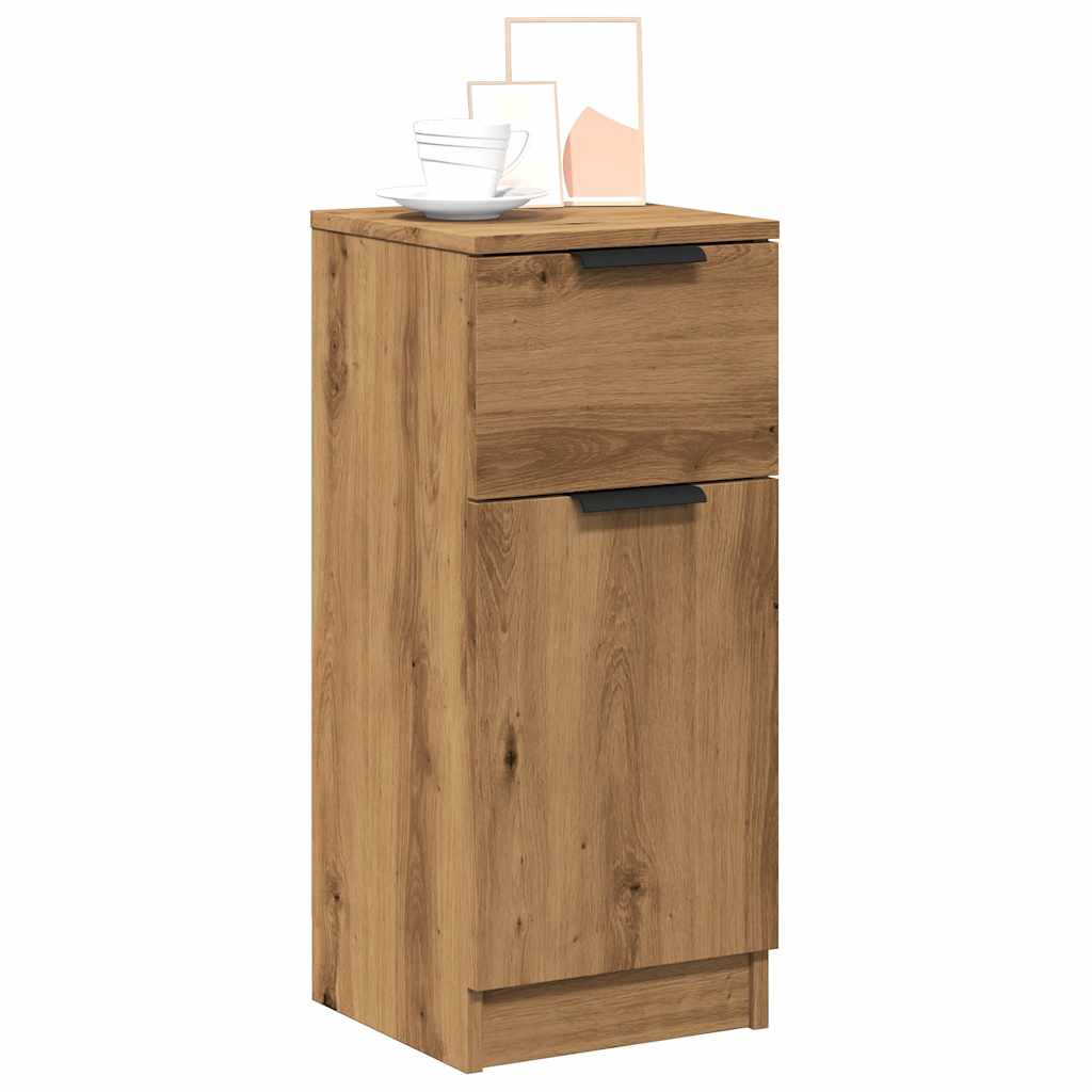 Dressoir 30x30x70 cm bewerkt hout artisanaal eikenkleur