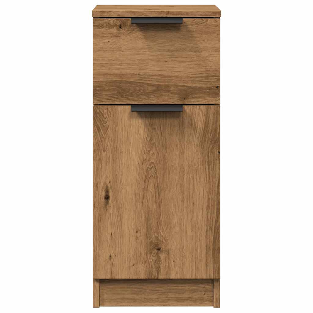 Dressoir 30x30x70 cm bewerkt hout artisanaal eikenkleur