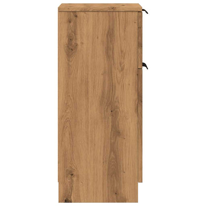 Dressoir 30x30x70 cm bewerkt hout artisanaal eikenkleur
