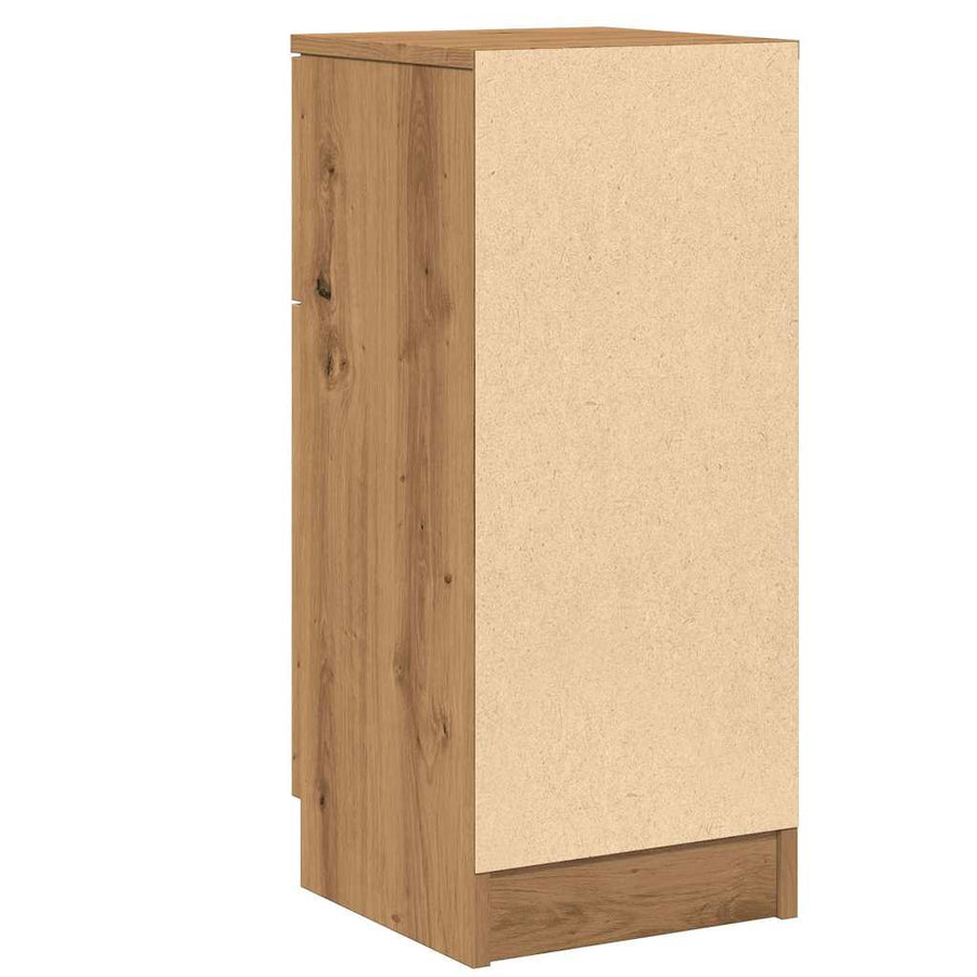 Dressoir 30x30x70 cm bewerkt hout artisanaal eikenkleur