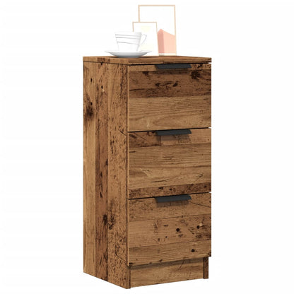 Dressoir 30x30x70 cm bewerkt hout oud houtkleurig