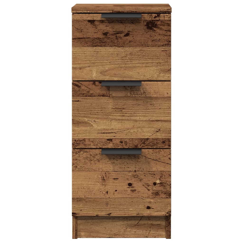 Dressoir 30x30x70 cm bewerkt hout oud houtkleurig