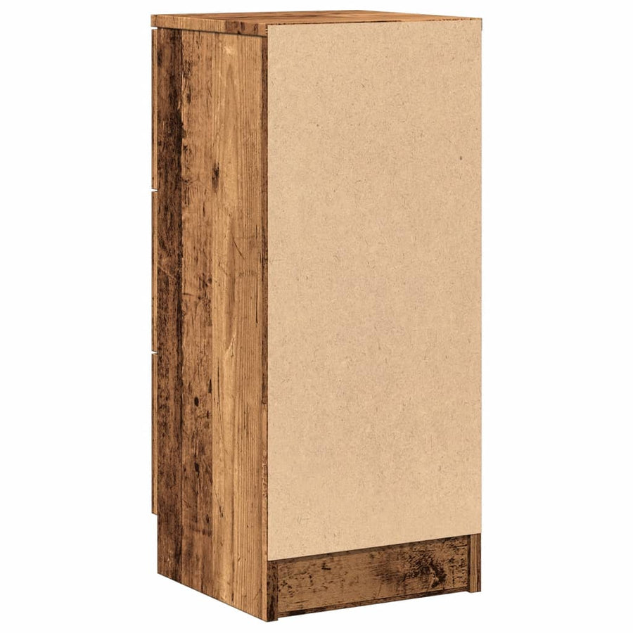 Dressoirs 2 st 30x30x70 cm bewerkt hout oud houtkleurig