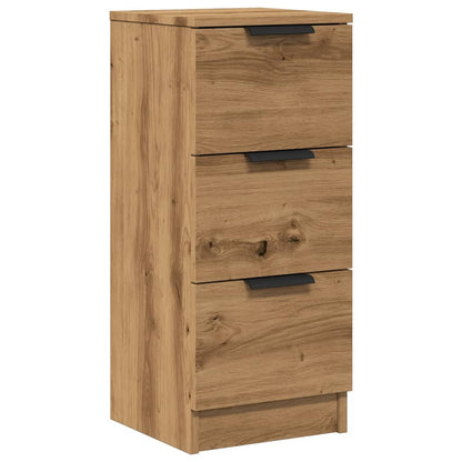 Dressoir 30x30x70 cm bewerkt hout artisanaal eikenkleur