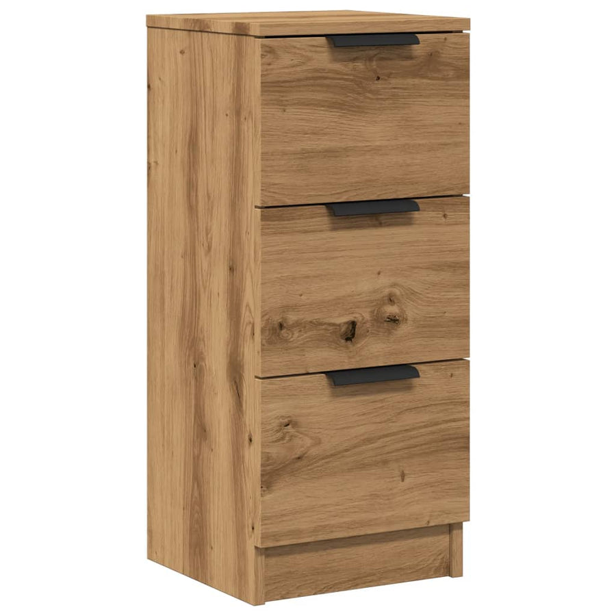 Dressoir 30x30x70 cm bewerkt hout artisanaal eikenkleur