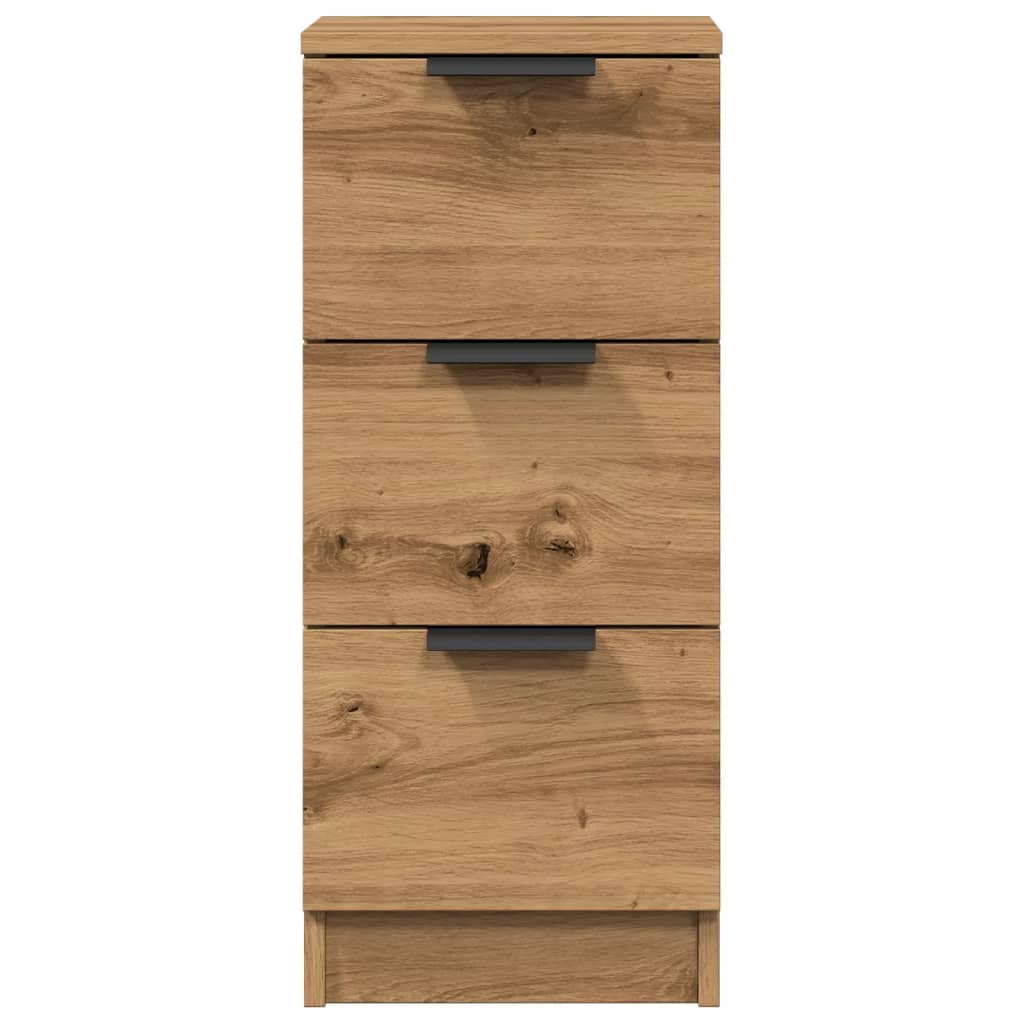 Dressoir 30x30x70 cm bewerkt hout artisanaal eikenkleur