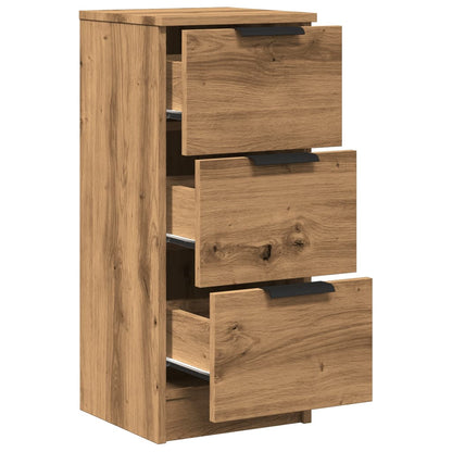 Dressoir 30x30x70 cm bewerkt hout artisanaal eikenkleur
