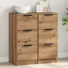 Sideboards 2 pcs 30x30x70 cm treated wood artisanal oak color