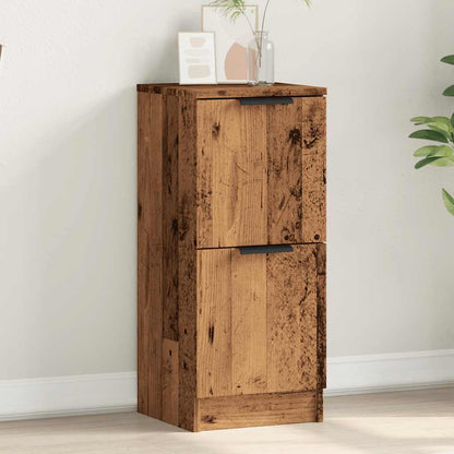 Dressoir 30x30x70 cm bewerkt hout oud houtkleurig