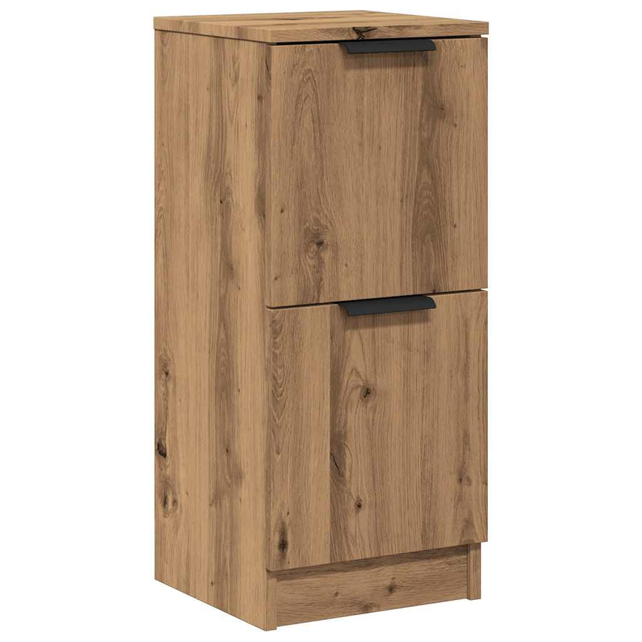 Dressoir 30x30x70 cm bewerkt hout artisanaal eikenkleur