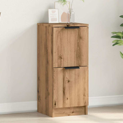 Dressoir 30x30x70 cm bewerkt hout artisanaal eikenkleur