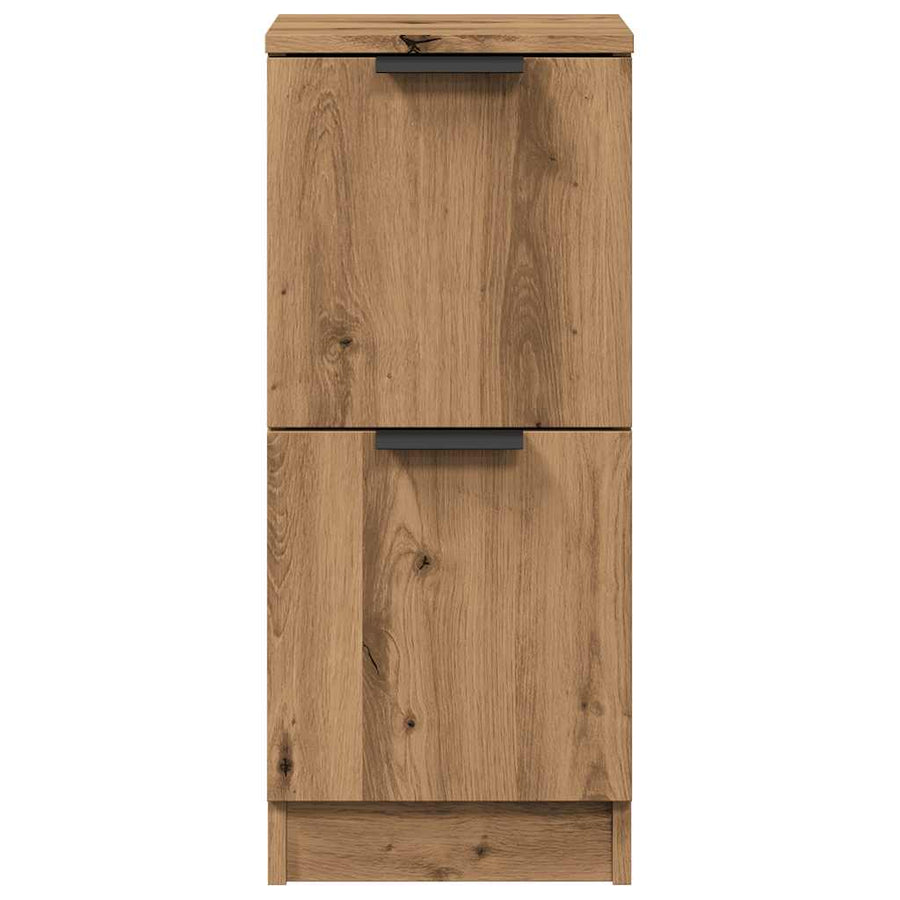 Dressoir 30x30x70 cm bewerkt hout artisanaal eikenkleur