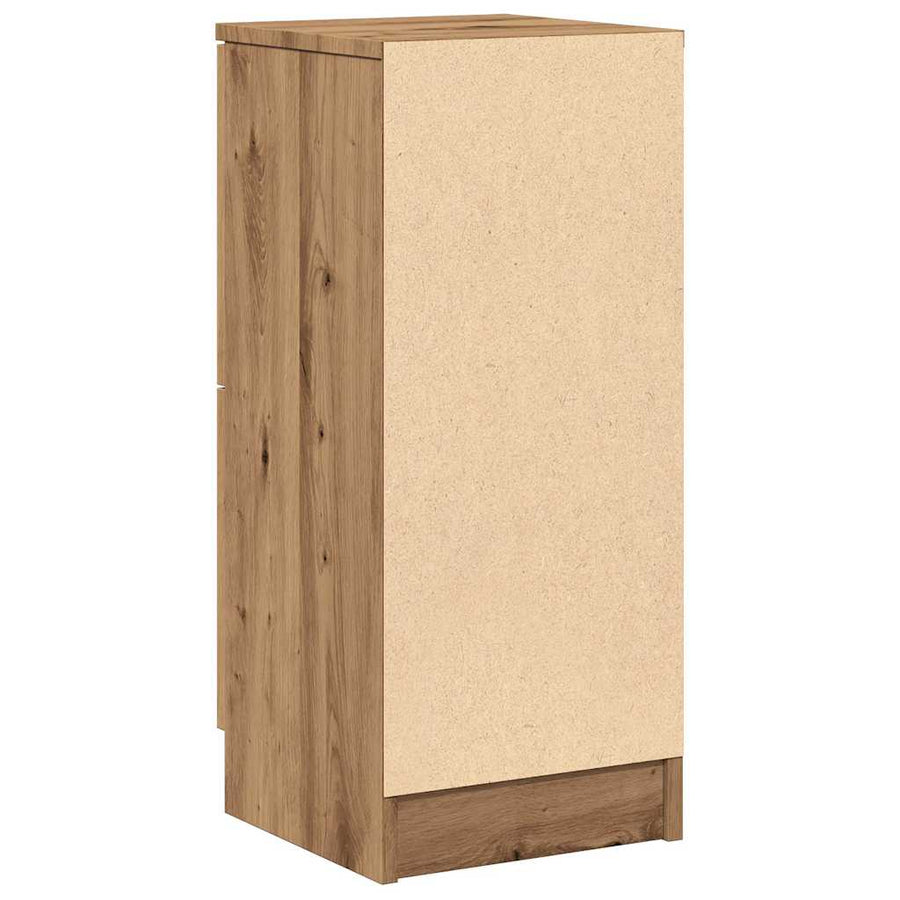 Dressoir 30x30x70 cm bewerkt hout artisanaal eikenkleur