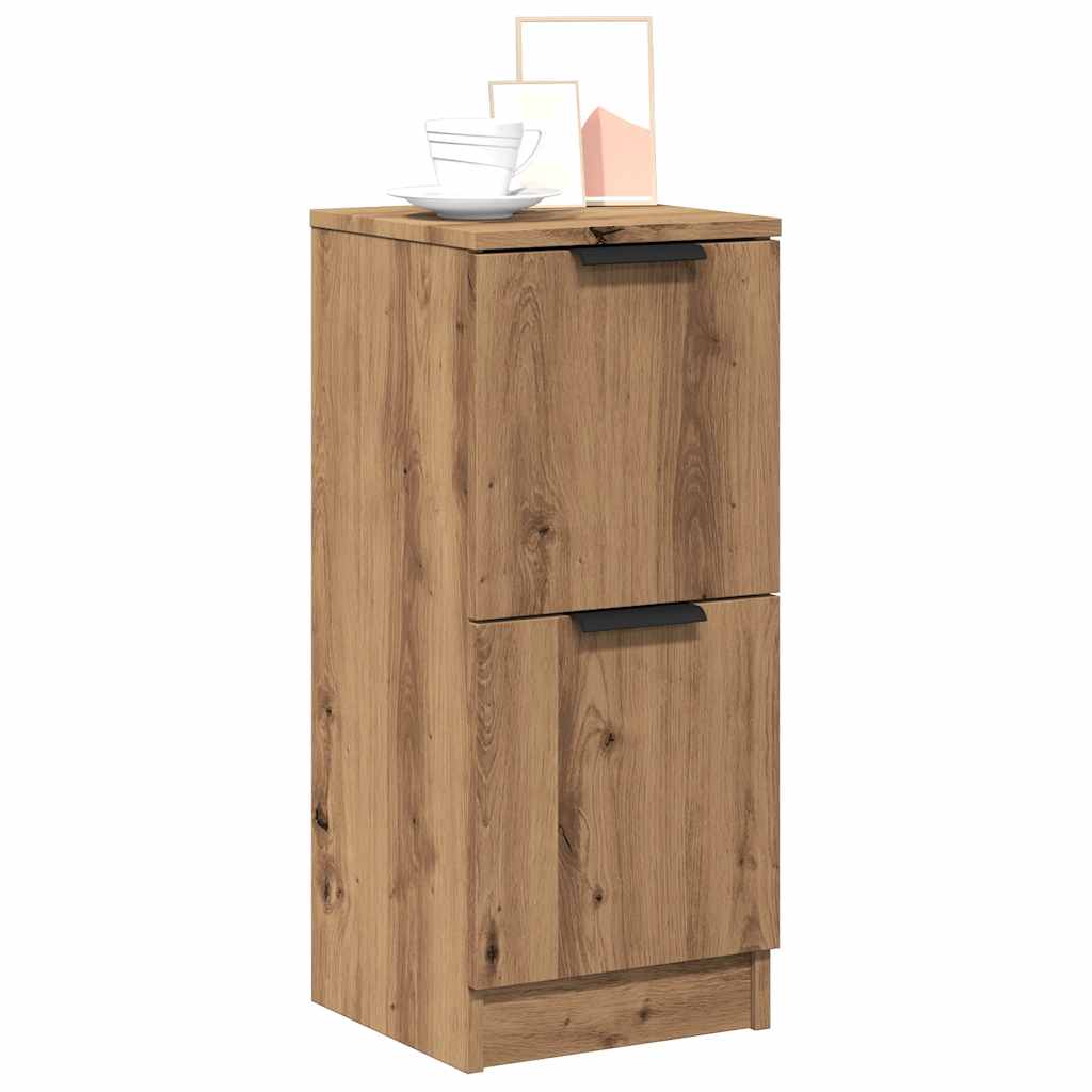Dressoir 30x30x70 cm bewerkt hout artisanaal eikenkleur