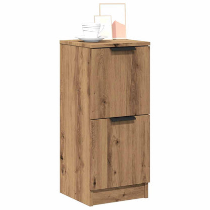 Dressoir 30x30x70 cm bewerkt hout artisanaal eikenkleur