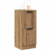 Dressoir 30x30x70 cm bewerkt hout eikenkleur (2 stuks)