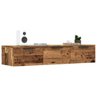 Wall cabinet 102x30x20 cm carved wood antique wood-colored