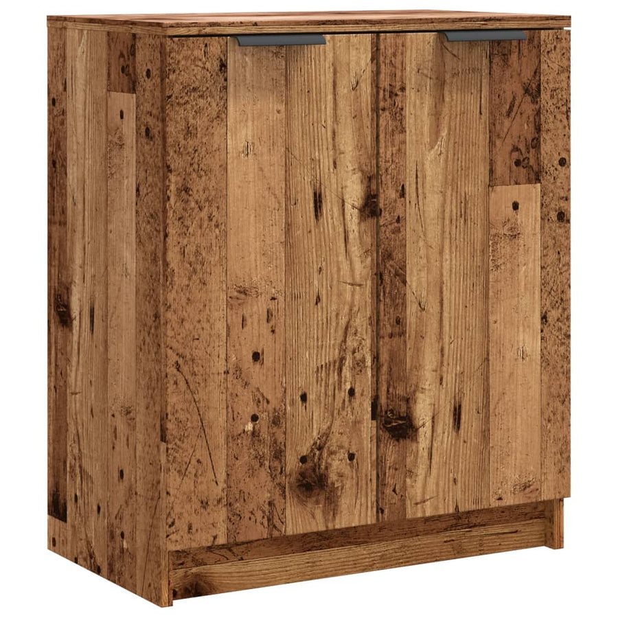 Schoenenkast 59x35x70 cm bewerkt hout oud houtkleurig