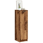 Schoenenkast 29,5x35x100,5 cm bewerkt hout oud houtkleurig