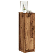 Schoenenkast 29,5x35x100,5 cm bewerkt hout oud houtkleurig