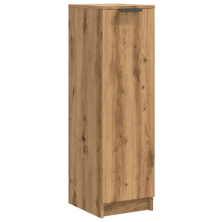 Schoenenkast 29,5x35x100,5 cm bewerkt hout artisanaal eiken