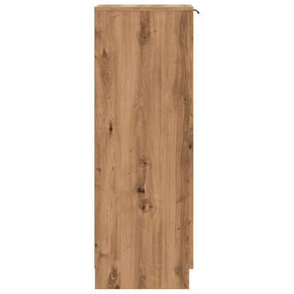 Schoenenkast 29,5x35x100,5 cm bewerkt hout artisanaal eiken