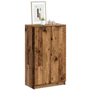 Shoe cabinet 59x35x100.5 cm engineered wood vintage wood-colored