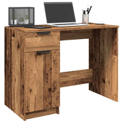Bureau 100x50x75 cm bewerkt hout oud houtkleur