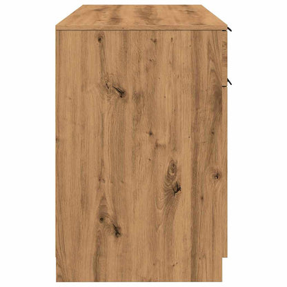 Bureau 100x50x75 cm bewerkt hout artisanaal eikenkleur