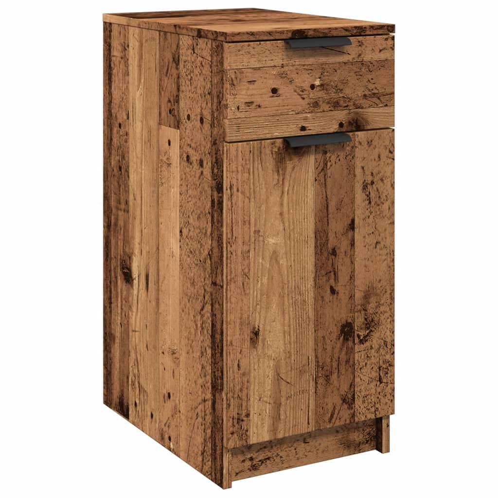 Bureau 33x50x75 cm bewerkt hout oud houtkleurig