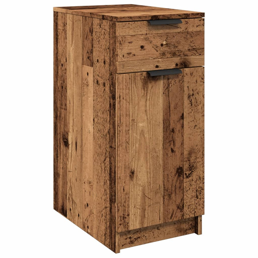 Bureau 33x50x75 cm bewerkt hout oud houtkleurig