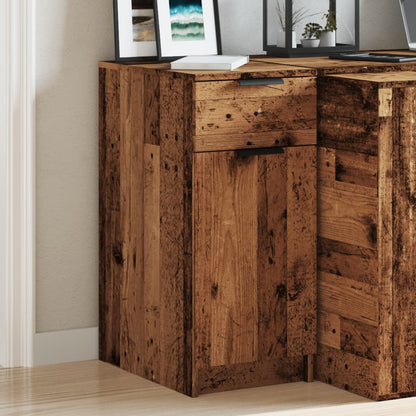 Bureau 33x50x75 cm bewerkt hout oud houtkleurig