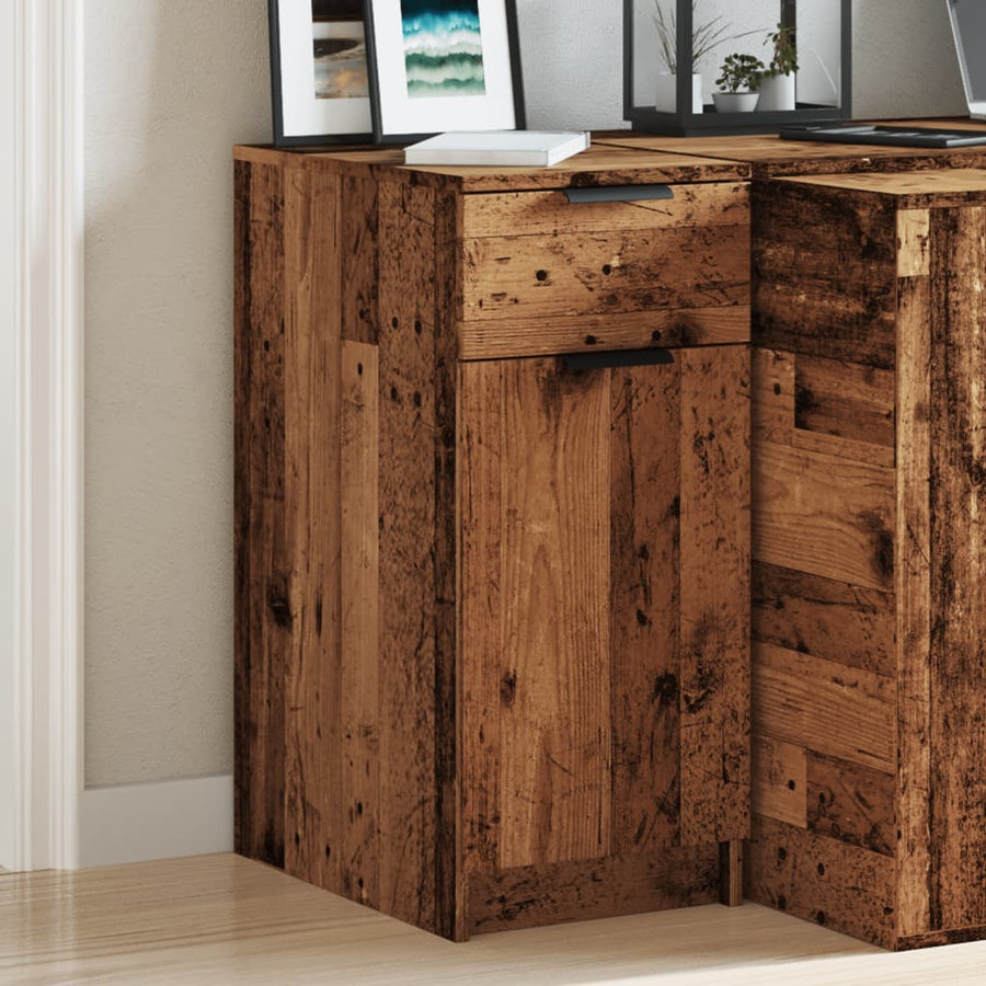 Bureau 33x50x75 cm bewerkt hout oud houtkleurig