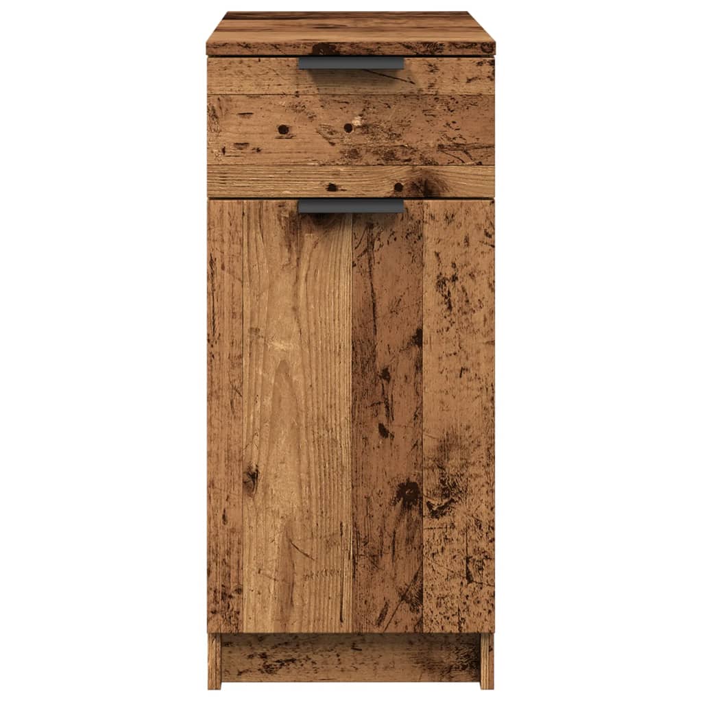 Bureau 33x50x75 cm bewerkt hout oud houtkleurig
