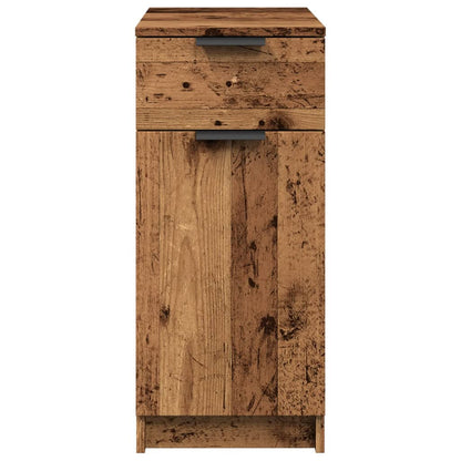 Bureau 33x50x75 cm bewerkt hout oud houtkleurig