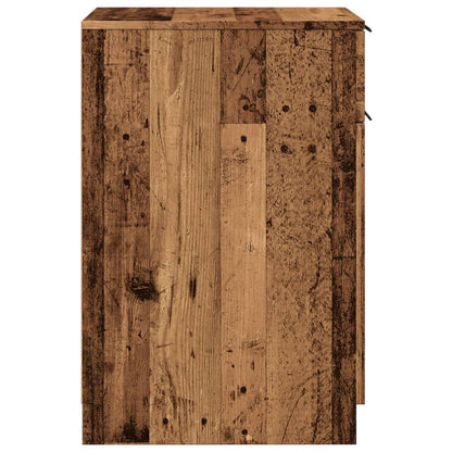 Bureau 33x50x75 cm bewerkt hout oud houtkleurig