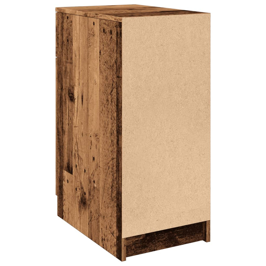 Bureau 33x50x75 cm bewerkt hout oud houtkleurig