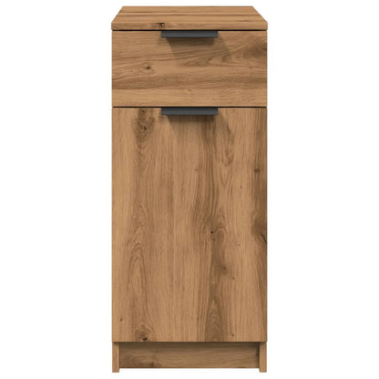 Bureaukast 33x50x75 cm bewerkt hout artisanaal eikenkleurig