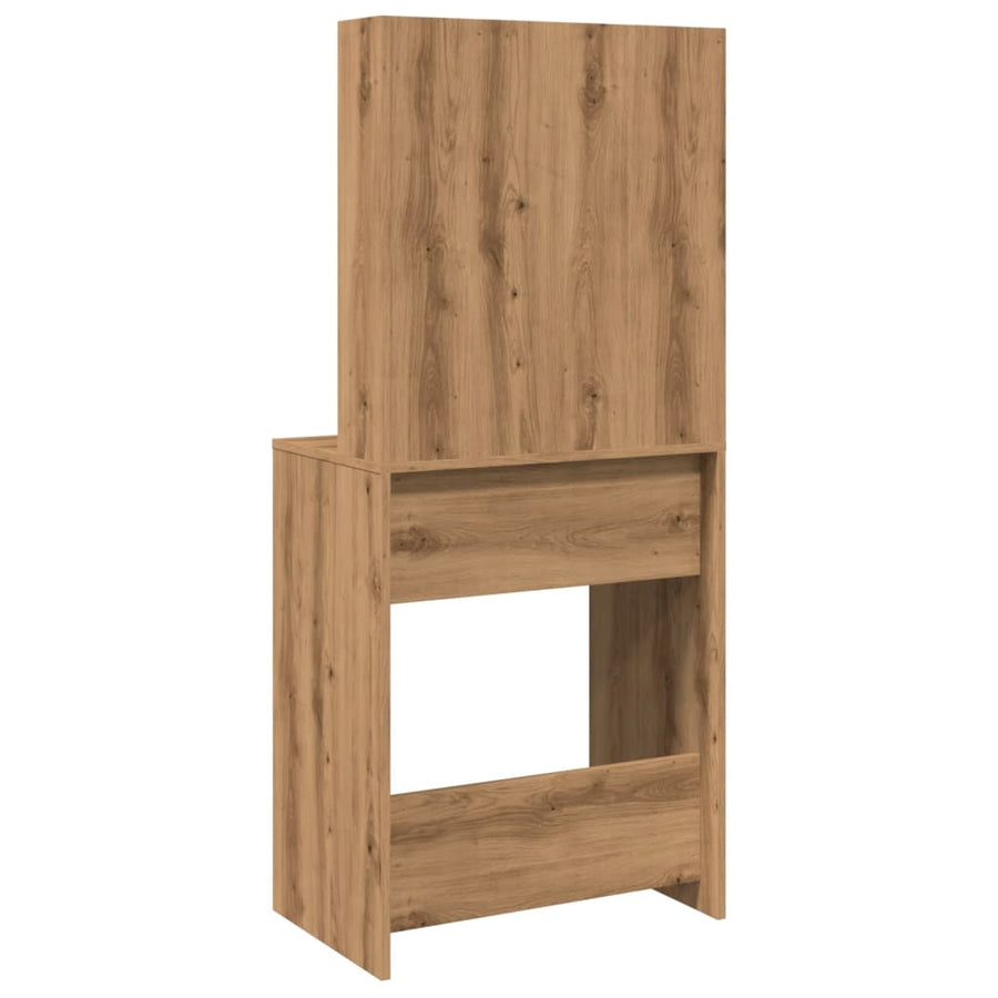 Kaptafel met LED-verlichting 60x40x140 cm artisanaal eikenkleur