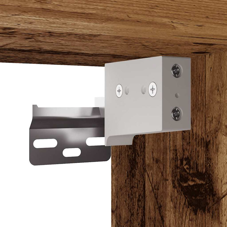 Spiegelkast met LED-verlichting 70x16,5x60 cm oud houtkleurig